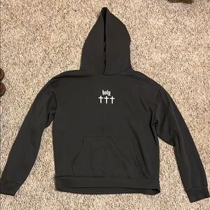 Black Hoodie with Cross Design